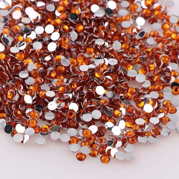 

orange 10000pcs 2mm/3mm/4mm/5mm round resin flatback rhinestones diy nail art phone shoes decorations1, Silver;gold