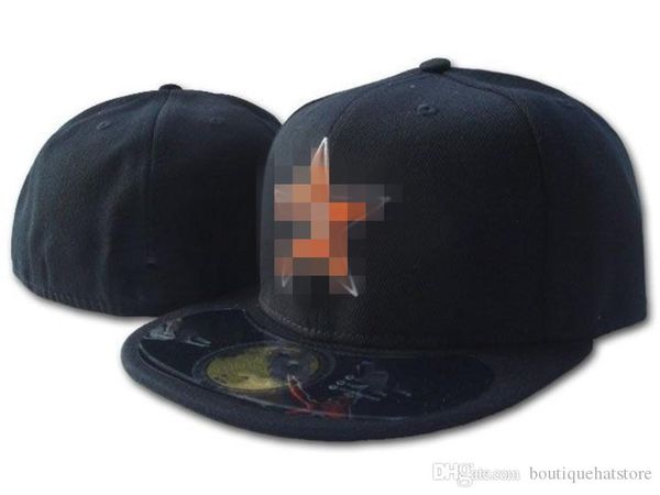 

men's black color orange letter fitted hat flat visor on field all team sport baseball fitted hats fan's hip hop full closed cap, Blue;gray