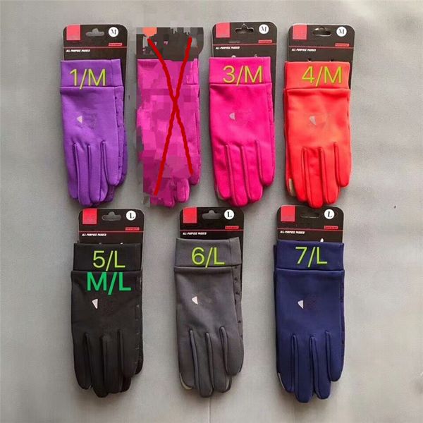 

fashion winter gloves soft fleece touch screen glove women men nonslip elastic mittens trendy letter telefingers gloves warm riding gloves, White