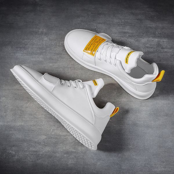 

autumn fashion lace up men casual shoes street white platform shoes low cut leather sneakers for men zapatillas hombre casual