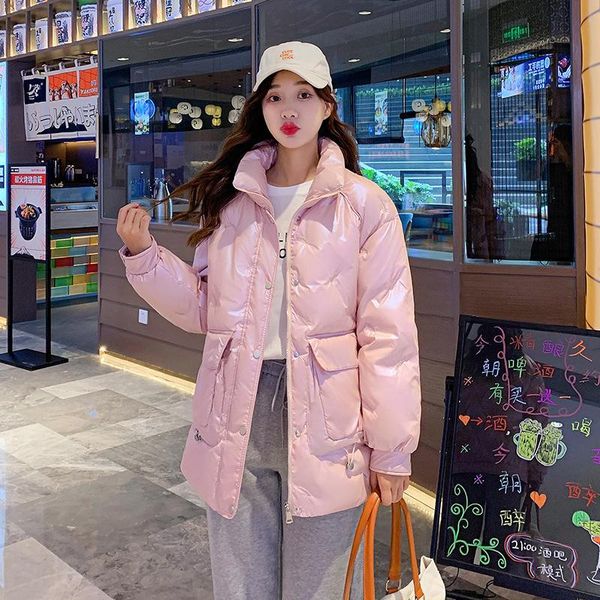 

women's down & parkas 2021 bright face cotton padded clothes women's winter fashion bread short jacket loose th, Black