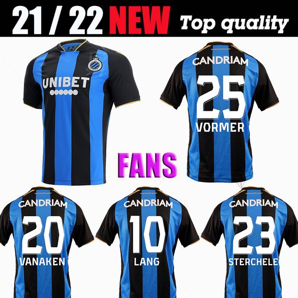 

2021 maillots de foot club brugge kv soccer jerseys dost lang denswil krmencik vanaken diatta vormer football shirts, Black;yellow
