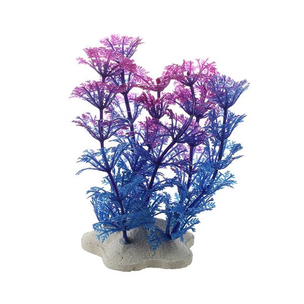 

decorations artificial plant plastic water violet-blue decoration aquarium