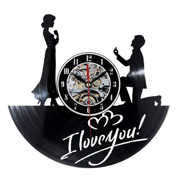 

record wall clock man and woman proposal theme in for home decor watch clocks