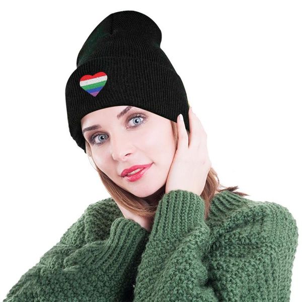 

berets 25# casual women's winter hat for men hip hop skullies cap girls ski knit beanies solid color outdoor bonnets, Blue;gray