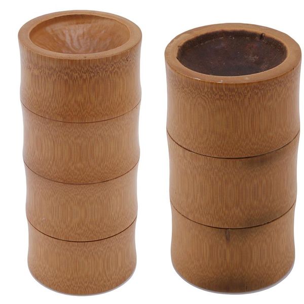 

storage bottles & jars bamboo small jar for bulk products sugar tea container case spices travel sealed kitchen box