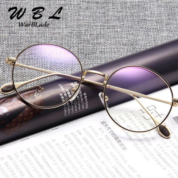 

fashion sunglasses frames warblade 2021 lovers small round glasses frame anti blue ray computer retro eyeglasses goggles brand korea, Black