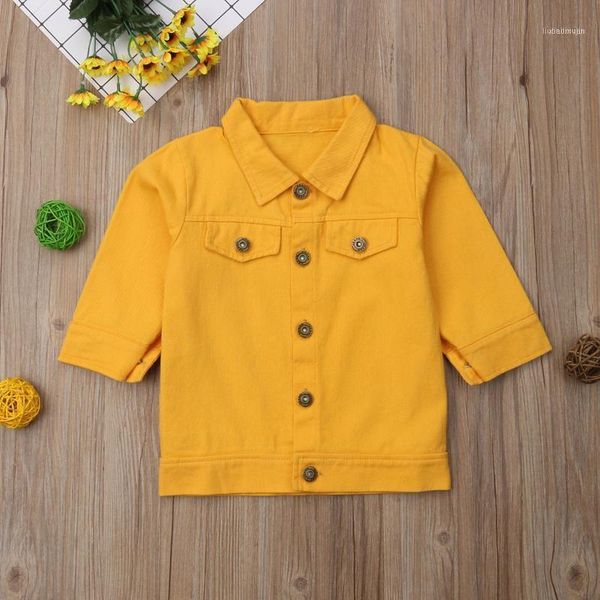 

pudcoco brand toddler kids baby girls boys denim jacket long sleeve coat outerwear1, Blue;gray