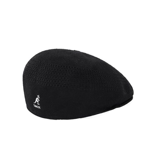 

berets women and men caps beret kangaroo hand knitted thin breathable mesh cap beanie hat navy foldable unisex, Blue;gray