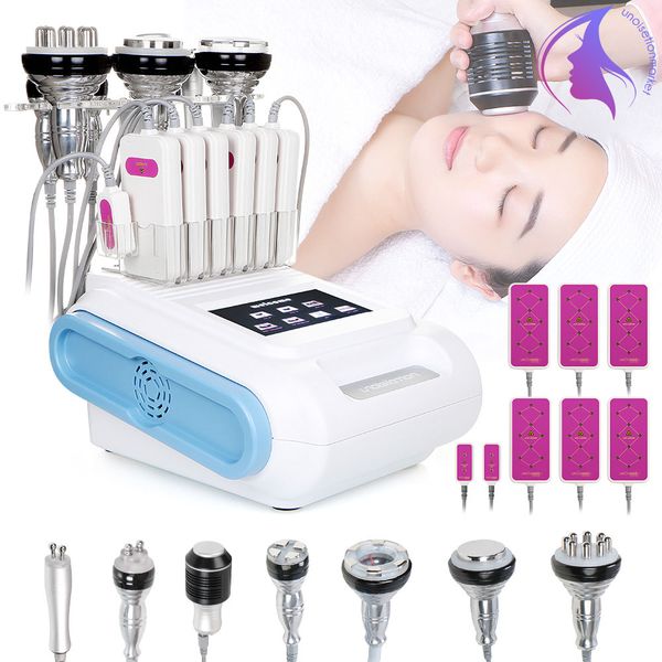 

8 in 1 body cavitation device rf radio frequency body slimming fat remove machine