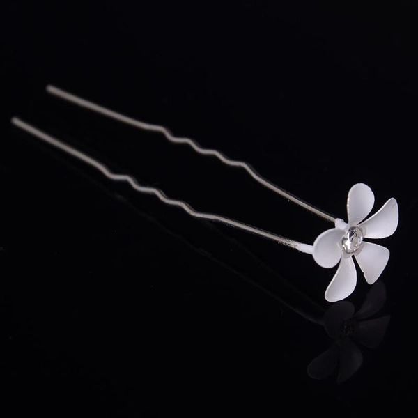 

hair clips & barrettes white flower fork alloy plate accessories a barrel  pcs, Golden;silver