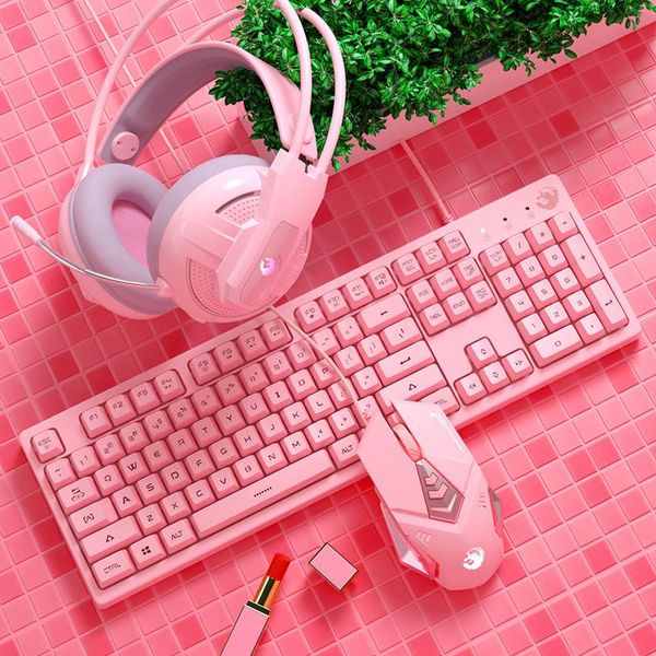 

keyboard mouse combos gaming 19 keys no punch wired usb 4800dpi macro programing noise reduction headset sets