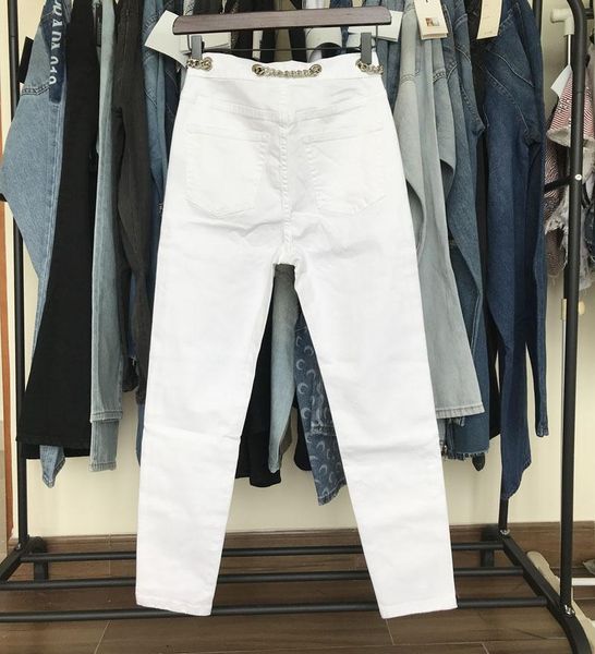 

women's jeans women pants 2021 fall winter white pencil, Blue