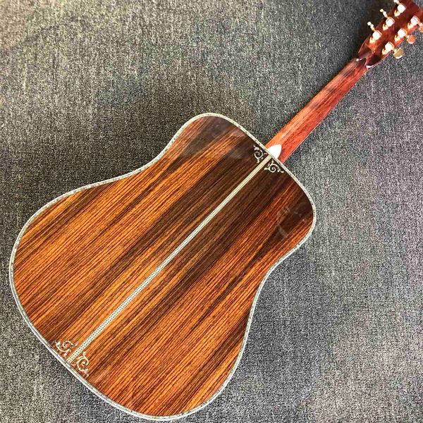 

custom 6 strings 41 inch acoustic guitar ebony fingerboard spruce top