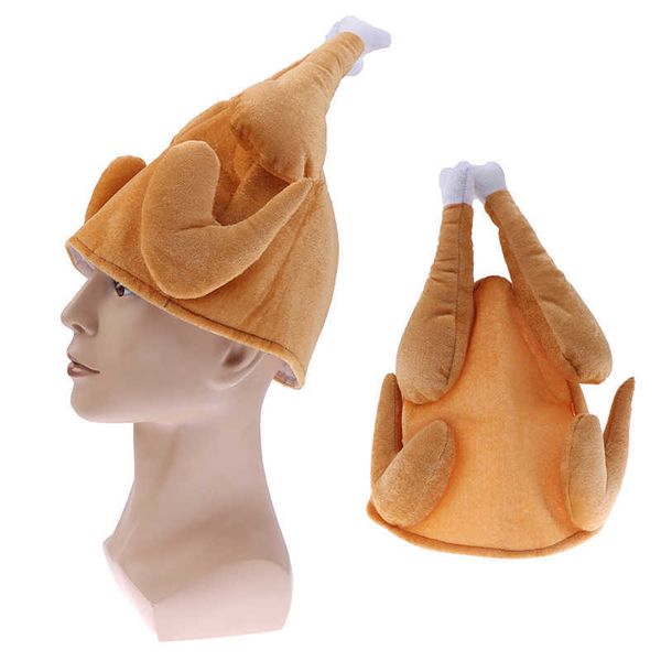 

novelty cooked chicken bird secret santa fancy party heaear decorations for kids christmas turkey thanksgiving hat
