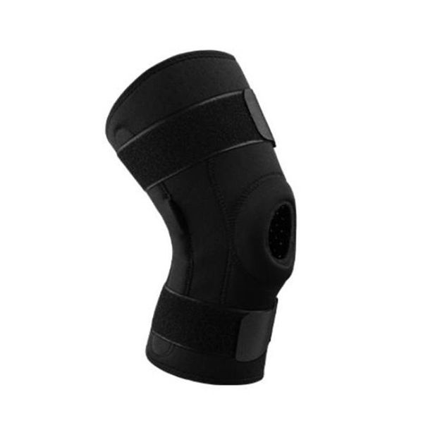 

adjustable open knee pad sleeve support protector sports brace basketball tennis cycling elbow & pads, Black;gray