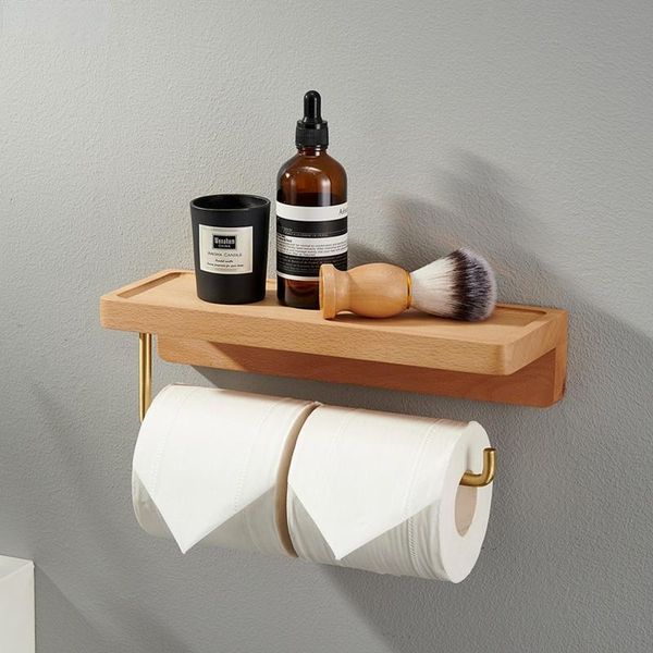 

party favor toilet roll holder brass wood napkin tissue box paper holders home wall-mounted storage rack towel