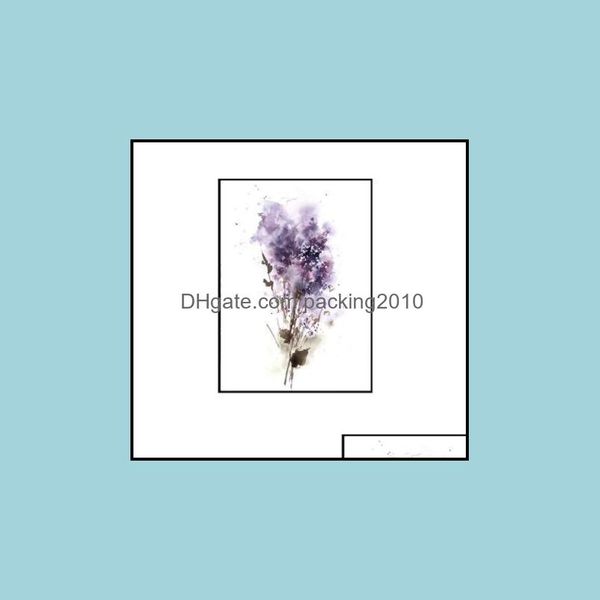 Dipinti Arti, Artigianato Regali Casa Giardinobotanico Lavanda viola e stampe lilla Fiori Wall Art Tela Pittura per poster astratti R