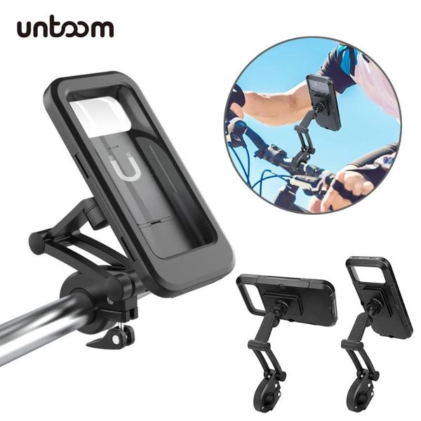 

cell phone mounts & holders universal waterproof bicycle holder bike motorcycle handlebar mobile stand mount bracket case