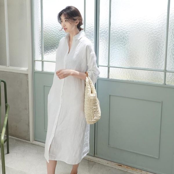 

casual dresses summer women's dress 2021 shirt long evening female vintage maxi white oversize beach women elegant prom, Black;gray