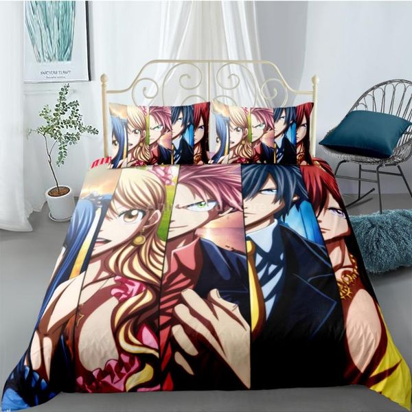 

bedding sets kids fairy tail set anime bed linen quilt duvet cover home decor twin single  king size fashion gift cartoon