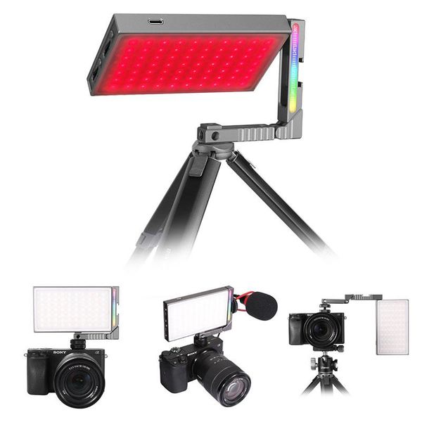 

full color rgb video light 2700k-8500k 5000mah pography studio 1/4'' magic bracket cold shoe pocket flash heads