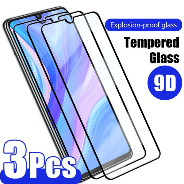 Protetores de tela de telefone celular 3 pcs vidro protetor para Huawei P30 P40 lite e vidro Nova 5ty5 2018 y6 y7 y8 y9 y6p y7p