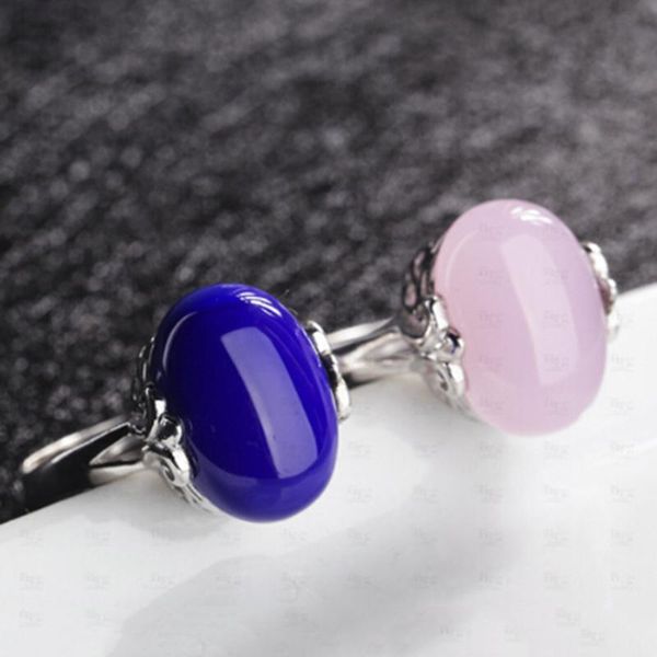 

wedding rings luxury 4 colors corundum for women gift silver color ring synthetic rubis open, Slivery;golden