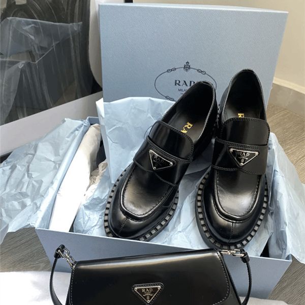 

p high 2021 soled jk mary jane small leather thick heel's sho, Black