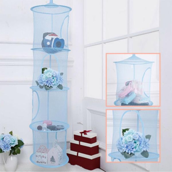 

storage bags 4 layers organizer mesh breathable space hanging basket clothes