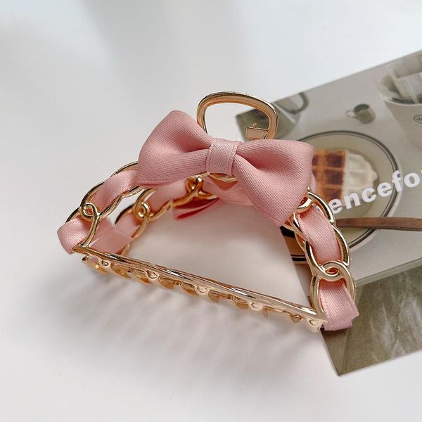 

hair accessories elegant metal fabric claw for woment creative hollow bow fashion ladies party back