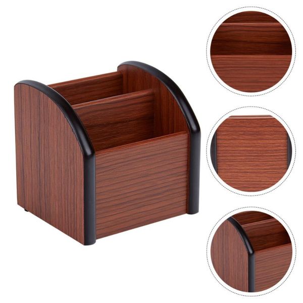 

waste bins 1pc multi-purpose deskstorage box organizer wooden sundries holder