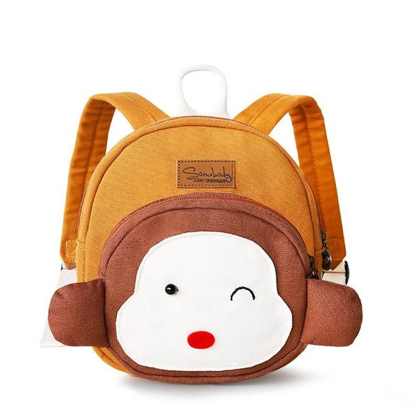 

backpack children's canvas cartoon small schoolbag for boys and girls cute light