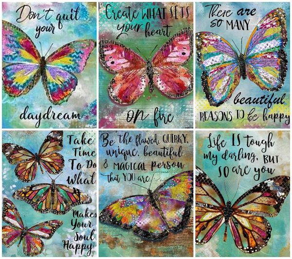 

diamond painting evershine 5d diy butterfly embroidery animal full square round rhinestones pictures home decor