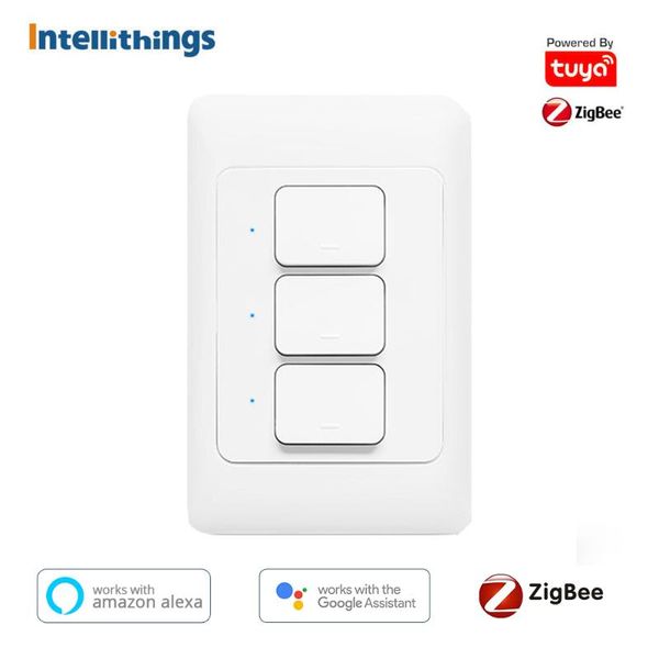 

smart home control zemismart tuya zigbee wall light switch us au type physical push switches no neutral alexa google 220v smartthings