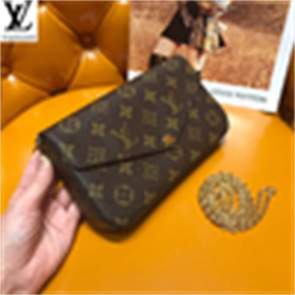 

m61276 luxury q4cm old flower pink three-piece pochette flicie chain bag brand handbags bags handles shoulder bags totes designer evenin