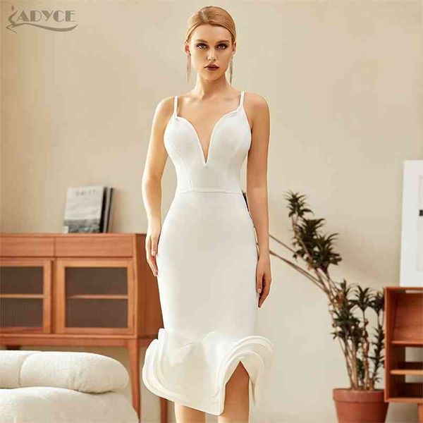 

summer women black mermaid v neck bandage dress spaghetti strap bodycon celebrity runway club party dresses 210507, Black;gray