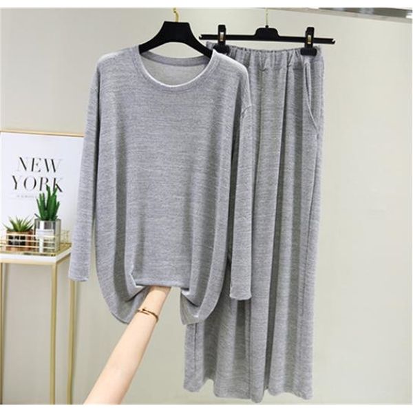 

women's sleepwear autumn winter home clothes for women long sleeve trousers two piece set women's pajamas 2020 loose pyjamas set p, Black;red