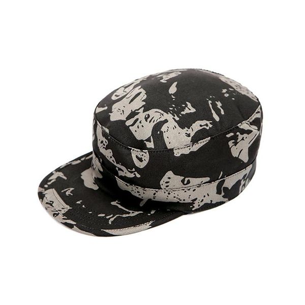 

peaked running cap adjustable flat printed sunshade dust-proof workout hat headwear outdoor sports hats, Black;white