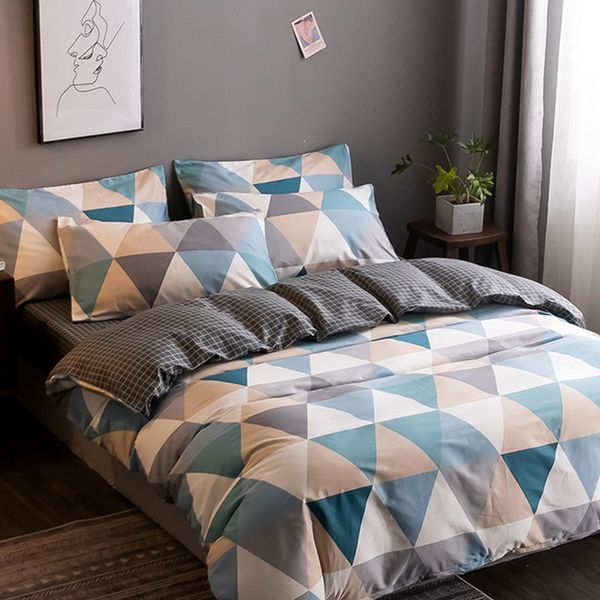 

four simple nordic quilt set net red bed three piece fitted sheet bedding