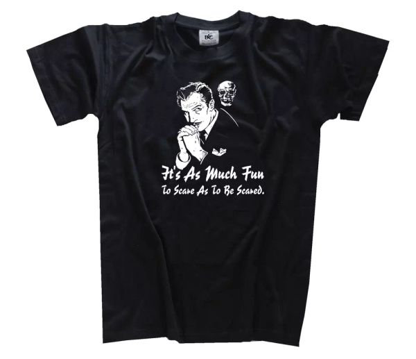 

vincent price-its as much fun to scare as be scared t-shirt s-xxxl new, White;black