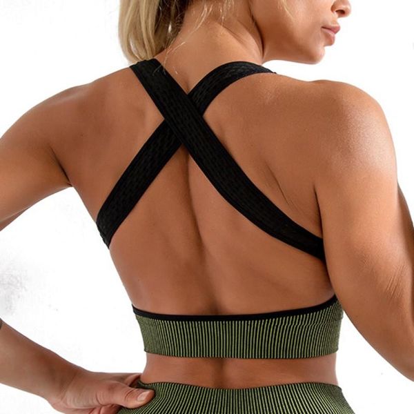 

gym clothing women bra seamless shockproof beautiful underwear back quick-drying sports ladies running, White;black