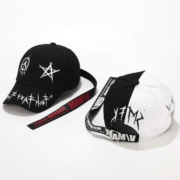 

the ball cap ball caps hat men's korean fashion brand baseball students casual hip hop street personality black and white cap, Blue;gray