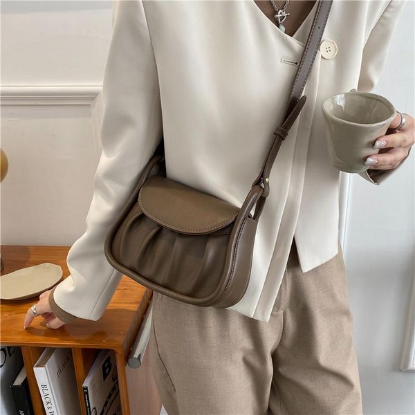 

evening bags simple pu leather crossbody shoulder for women 2021 winter lady luxury travel handbags and purses ins wild small square bag