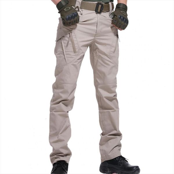 

tactical military urban commuter women pants tacitcal trousers summer casual cargo multi pocket slim long for male, Black