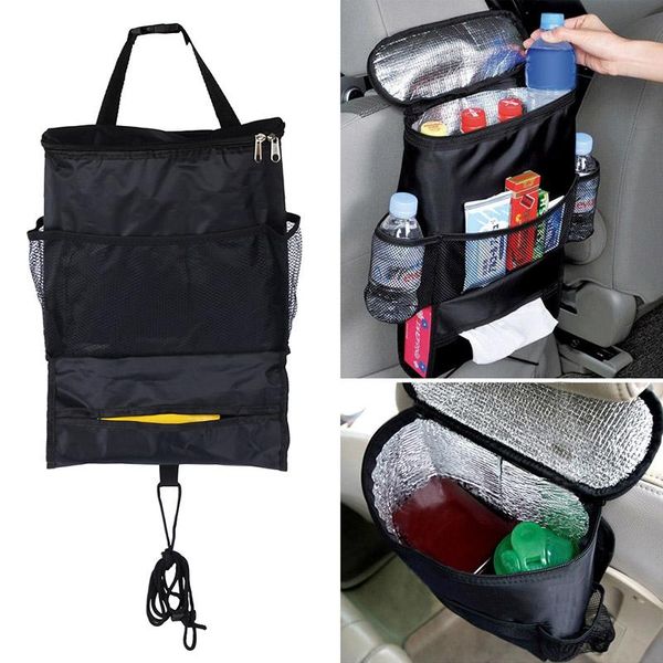

car organizer seat multifunction back cushion vehicle storage bag grocery bags black nj88