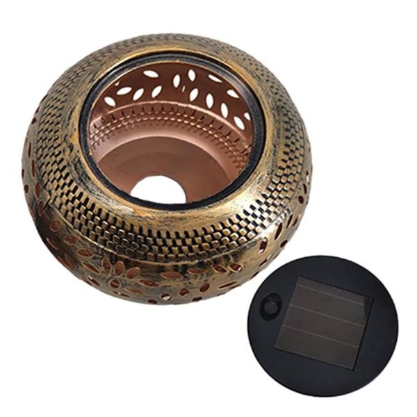 

decorative flowers & wreaths led solar hollow lawn lamp retro style wrought iron metal light outdoor waterproof adornment garden home lights