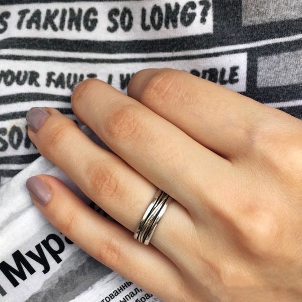 

emanco jewelry 925 silver punk geometric personalized ring