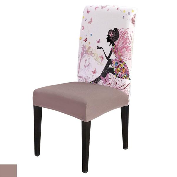 

chair covers 6/8pcs cartoon butterfly girl dining cover spandex elastic slipcover case stretch for wedding el banquet