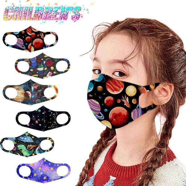

1pc children's adjustable windproof reusable printed face masque cubre bocas masque halloween cosplay masque